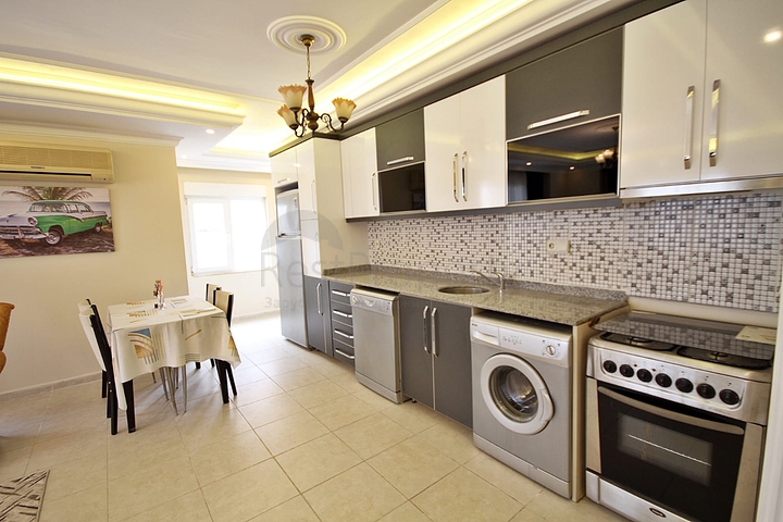 شقة عائلية مفروشة من تصميم غرفتين وصالة في مهموتلار / الانيا 