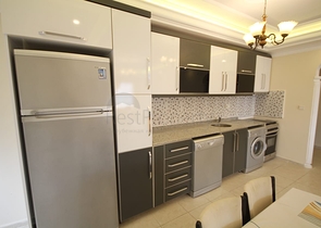 شقة عائلية مفروشة من تصميم غرفتين وصالة في مهموتلار / الانيا 