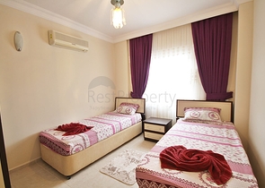 شقة عائلية مفروشة من تصميم غرفتين وصالة في مهموتلار / الانيا 