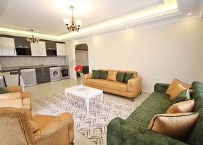 شقة عائلية مفروشة من تصميم غرفتين وصالة في مهموتلار / الانيا 