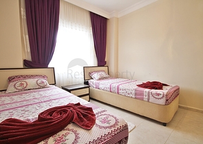 شقة عائلية مفروشة من تصميم غرفتين وصالة في مهموتلار / الانيا 