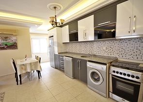 شقة عائلية مفروشة من تصميم غرفتين وصالة في مهموتلار / الانيا 