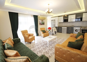 شقة عائلية مفروشة من تصميم غرفتين وصالة في مهموتلار / الانيا 