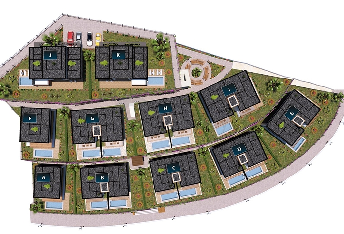 فلل فاخرة قيد الانشاء -باطلالة بحرية في كوناكليه / الانيا 