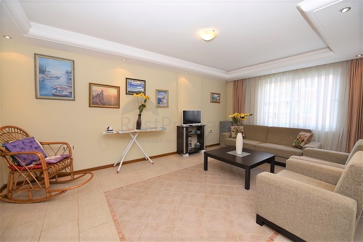 اول خط على البحر - غرفتين وصالة مفروشة في منطقة مهموتلار / الانيا 