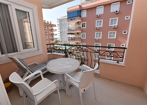 اول خط على البحر - غرفتين وصالة مفروشة في منطقة مهموتلار / الانيا 