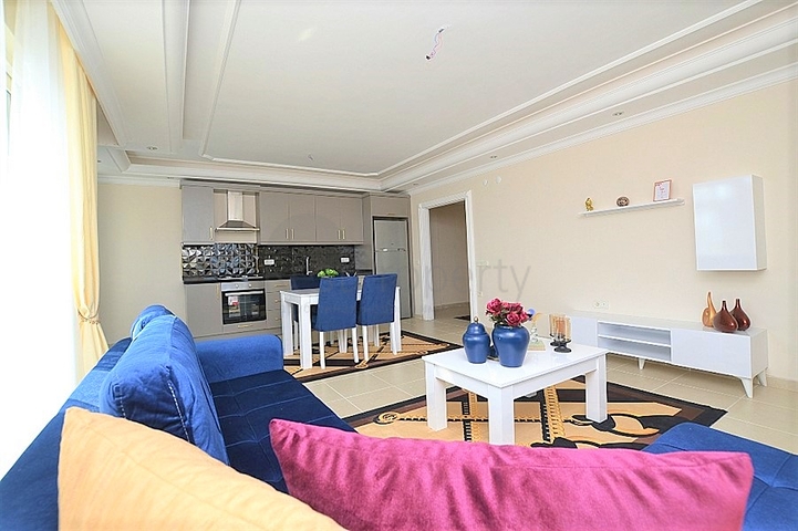 شقة عائلية واسعة بتصميم غرفتين وصالة - مفروشة - في مهموتلار / الانيا 