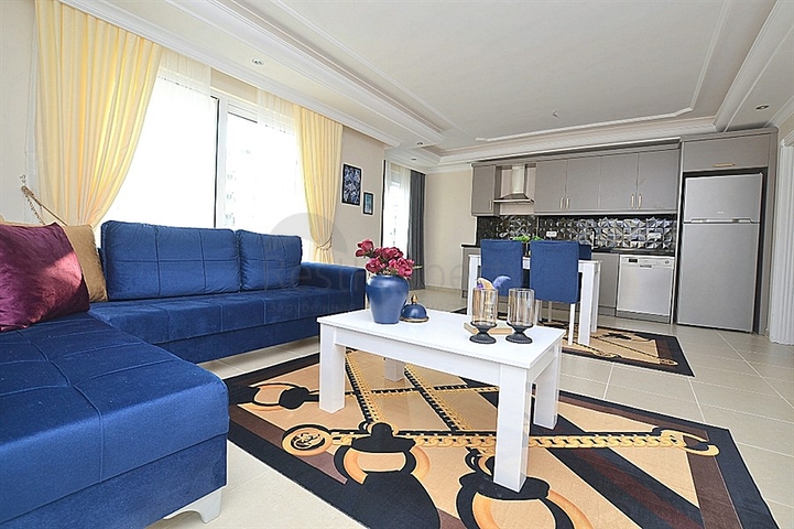 شقة عائلية واسعة بتصميم غرفتين وصالة - مفروشة - في مهموتلار / الانيا 