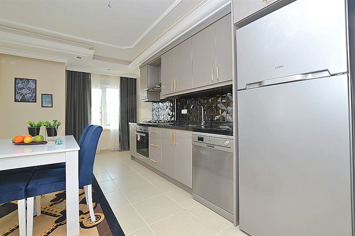 شقة عائلية واسعة بتصميم غرفتين وصالة - مفروشة - في مهموتلار / الانيا 