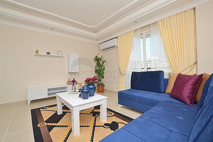 شقة عائلية واسعة بتصميم غرفتين وصالة - مفروشة - في مهموتلار / الانيا 