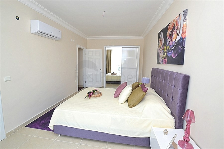 شقة عائلية واسعة بتصميم غرفتين وصالة - مفروشة - في مهموتلار / الانيا 