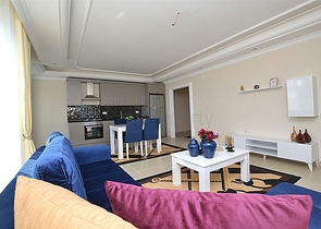 شقة عائلية واسعة بتصميم غرفتين وصالة - مفروشة - في مهموتلار / الانيا 