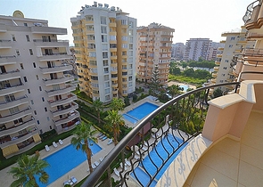 شقة عائلية واسعة بتصميم غرفتين وصالة - مفروشة - في مهموتلار / الانيا 