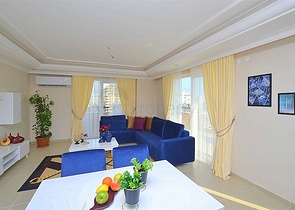 شقة عائلية واسعة بتصميم غرفتين وصالة - مفروشة - في مهموتلار / الانيا 