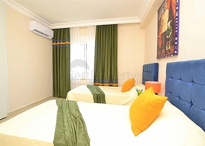 شقة عائلية واسعة بتصميم غرفتين وصالة - مفروشة - في مهموتلار / الانيا 