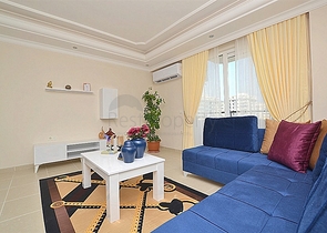 شقة عائلية واسعة بتصميم غرفتين وصالة - مفروشة - في مهموتلار / الانيا 