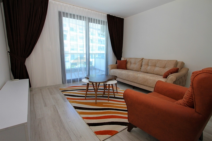 باطلالة بحرية - شقة غرفة وصالة مفروشة ضمن مجمع سكني حديث في كارجي جاك / الانيا