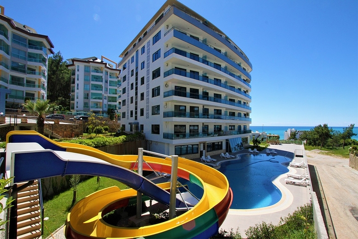 باطلالة بحرية - شقة غرفة وصالة مفروشة ضمن مجمع سكني حديث في كارجي جاك / الانيا