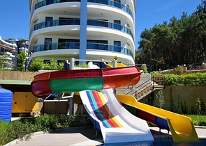 باطلالة بحرية - شقة غرفة وصالة مفروشة ضمن مجمع سكني حديث في كارجي جاك / الانيا