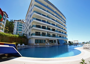 باطلالة بحرية - شقة غرفة وصالة مفروشة ضمن مجمع سكني حديث في كارجي جاك / الانيا