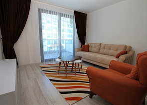 باطلالة بحرية - شقة غرفة وصالة مفروشة ضمن مجمع سكني حديث في كارجي جاك / الانيا