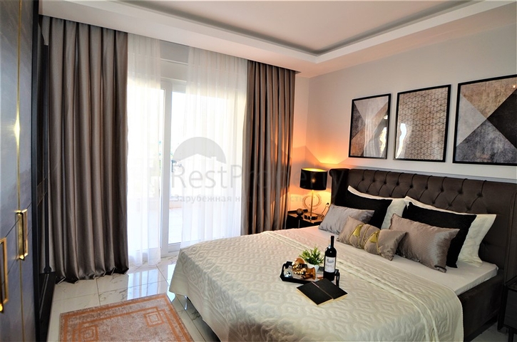 شقة مفروشة غرفة وصالة ضمن مجمع فاخر في مهموتلار / الانيا 