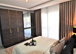 شقة مفروشة غرفة وصالة ضمن مجمع فاخر في مهموتلار / الانيا 