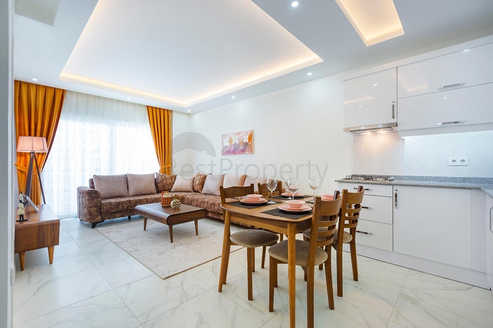 شقة غرفة وصالة مفروشة ضمن مجمع سكني في مهموتلار / الانيا 