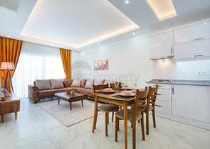 شقة غرفة وصالة مفروشة ضمن مجمع سكني في مهموتلار / الانيا 