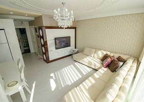 شقة النخبة 1 +1 مع الأثاث 150 متر من البحر ومشروع المارينا