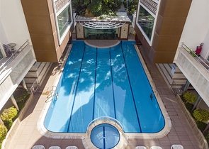 شقة النخبة 1 +1 مع الأثاث 150 متر من البحر ومشروع المارينا