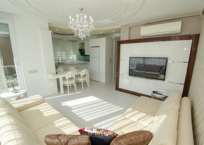 شقة النخبة 1 +1 مع الأثاث 150 متر من البحر ومشروع المارينا