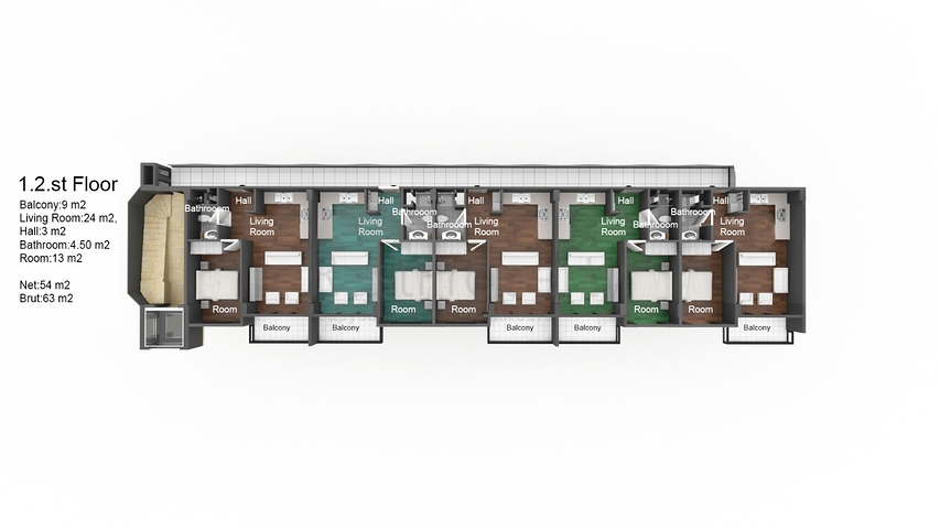 فرصة استثمارية - مجمع سكني قيد الانشاء في منطقة اوبا المركزية / الانيا 