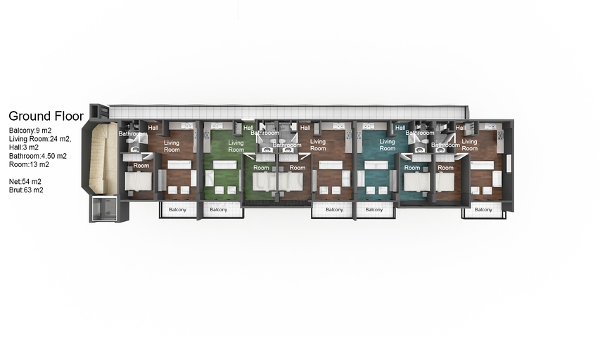 فرصة استثمارية - مجمع سكني قيد الانشاء في منطقة اوبا المركزية / الانيا 