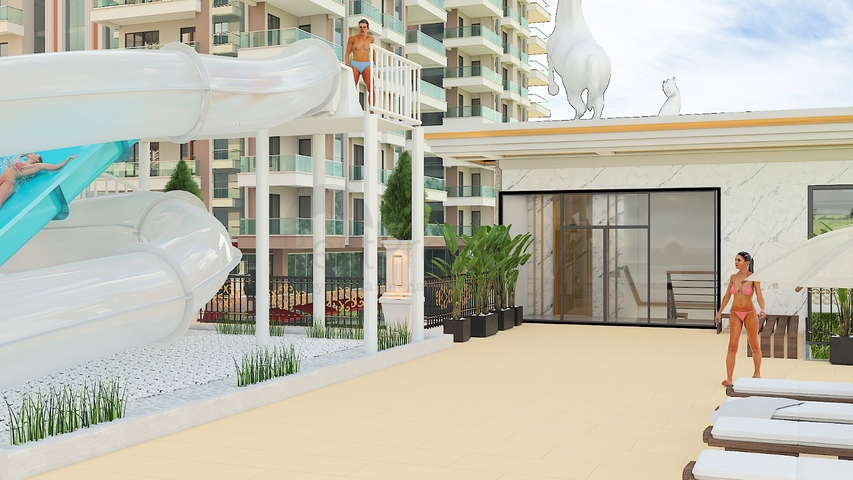 للمستثمرين - شقق ضمن مجمع سكني فاخر قيد الانشاء في مهموتلار / الانيا 