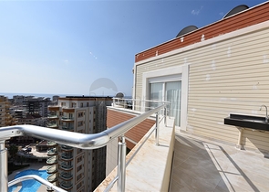 دوبلكس ثلاث غرف وصالة مفروشة - مع تراس واسع باطلالة ساحرة في مهموتلار / الانيا 