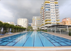 اطلالة بحر مباشرة - عرض مميز - دوبلكس غرفتين وصالة ضمن مجمع سكني في مهموتلار / الانيا 