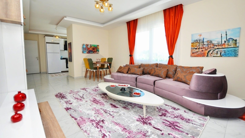 عرض مميز - شقة 2 غرفة وصالة - مفروشة ضمن مجمع خمس نجوم في مهموتلار / الانيا 