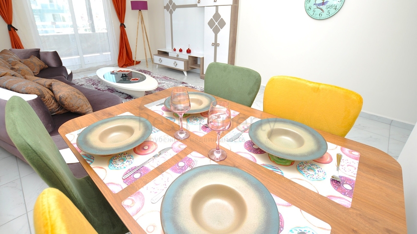 عرض مميز - شقة 2 غرفة وصالة - مفروشة ضمن مجمع خمس نجوم في مهموتلار / الانيا 