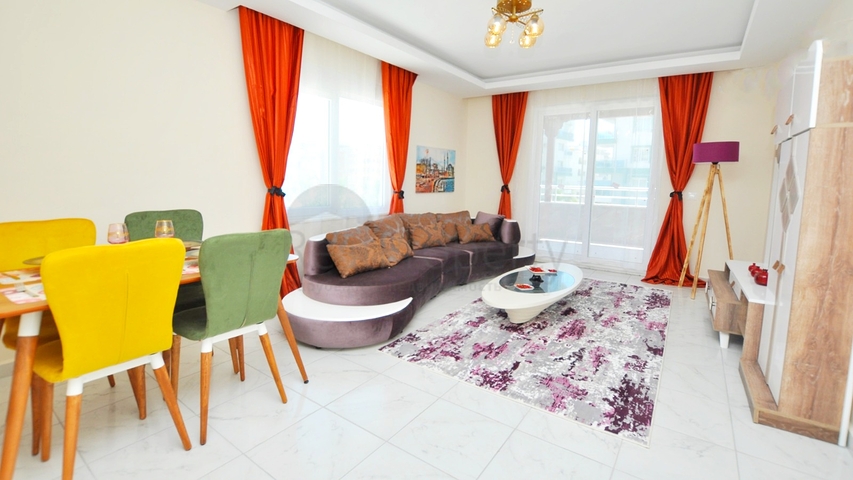 عرض مميز - شقة 2 غرفة وصالة - مفروشة ضمن مجمع خمس نجوم في مهموتلار / الانيا 