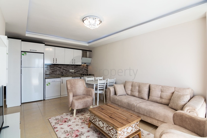 اطلالة بحر - سعر مميز - شقة مفروشة من تصميم غرفة وصالة في كارجي جاك / الانيا 