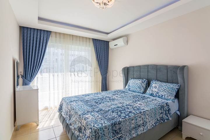 اطلالة بحر - سعر مميز - شقة مفروشة من تصميم غرفة وصالة في كارجي جاك / الانيا 