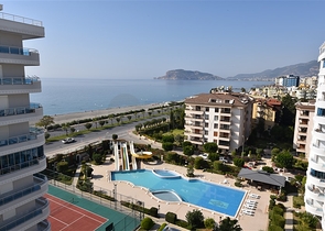 اطلالة بحر - شقة غرفتين وصالة مفروشة ضمن مجمع فاخر في الانيا  