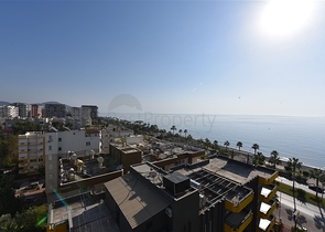 اطلالة بحر - شقة غرفتين  وصالة ضمن مجمع سكني حديث اول صف على البحر - الانيا 
