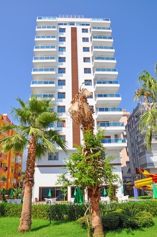 شقة مفروشة - 1 غرفة نوم وصالة - ضمن مجمع سكني يضم كافة الخدمات - مهموتلار / الانيا 