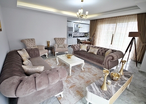 تصميم فاخر - شقة 2 غرفة وصالة في منطقة مهموتلار / الانيا  تصميم فاخر - شقة 2 غرفة وصالة في منطقة مهموتلار / الانيا