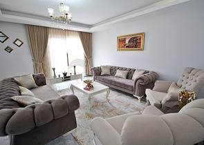 تصميم فاخر - شقة 2 غرفة وصالة في منطقة مهموتلار / الانيا  تصميم فاخر - شقة 2 غرفة وصالة في منطقة مهموتلار / الانيا