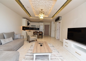 اطلالة بحر - فرش فاخر - مجمع حديث - شقة غرفة وصالة في مهموتلار / الانيا 