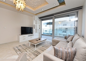 اطلالة بحر - فرش فاخر - مجمع حديث - شقة غرفة وصالة في مهموتلار / الانيا 