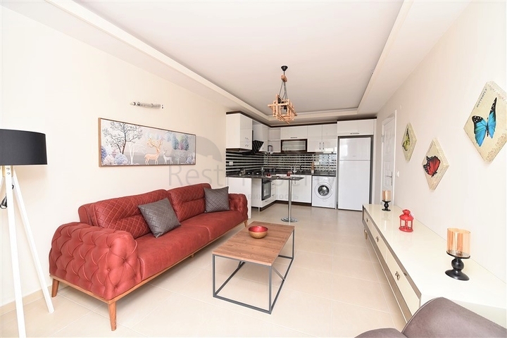 شقة غرفة وصالة - مفروشة - مجمع حديث - سعر مناسب - مهموتلار / الانيا 